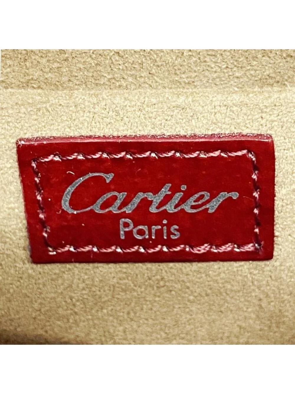 Cartier Handbag Happy Birthday Leather Bordeaux Silver